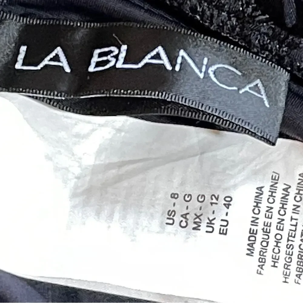 La Blanca One-Piece Spectrum Crossback Swimwear Black Size 8 - Picture 5 of 5